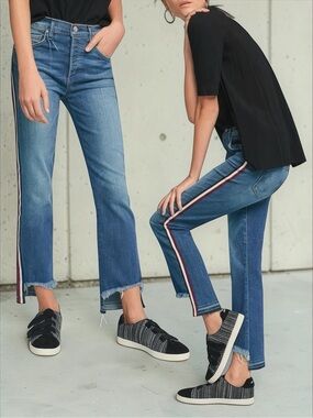 McGuire Women’s Frayed Hem W/Notched Cuff Ibiza Jeans In Size 27